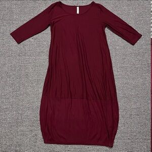 Zenana Premium Burgundy Dress
